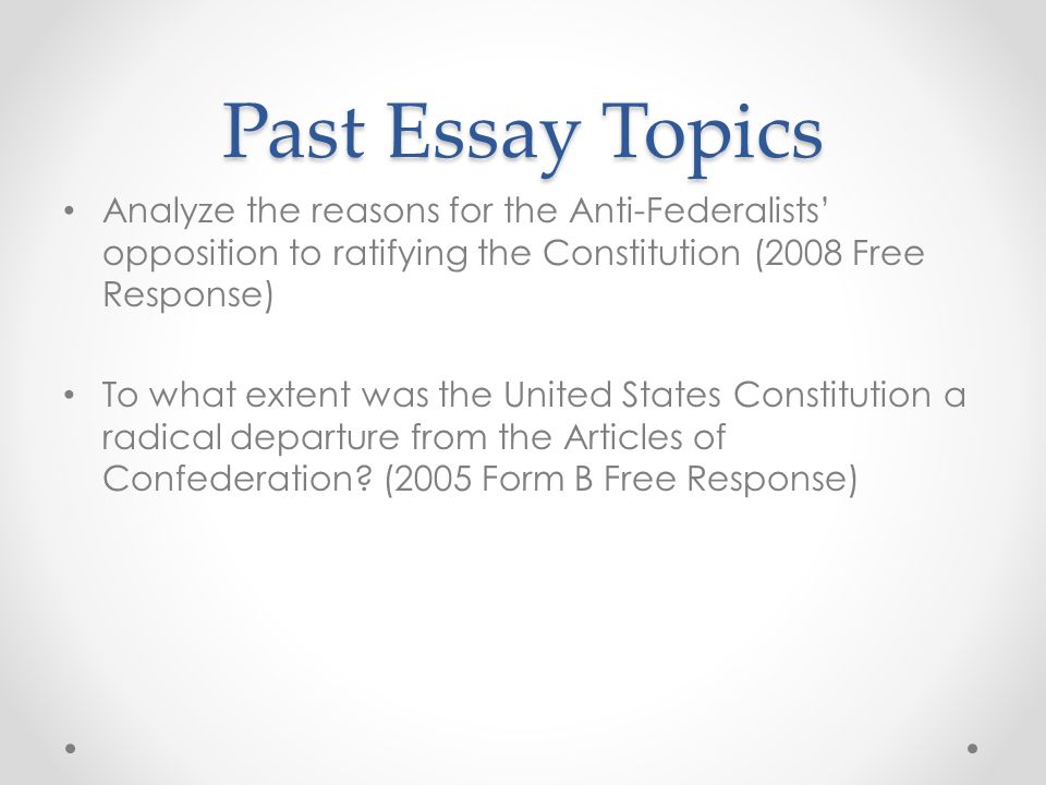 Us constitution essay questions